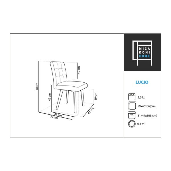 Ruda kėdė Micadoni Home Lucio-image-3