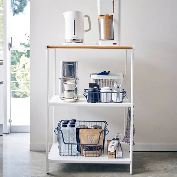 Matinės baltos spalvos iš plieno pastatoma lentyna 60x90x46,5 cm Tower – YAMAZAKI-image-1