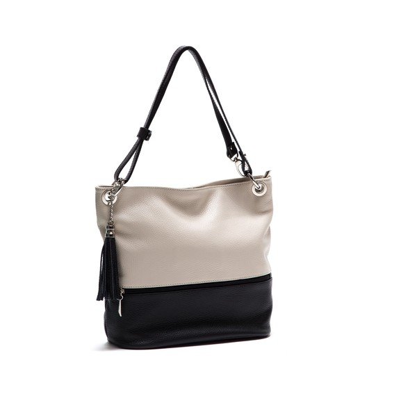 Odinė rankinė Anna Luchini 1104 Beige Nero-image-2