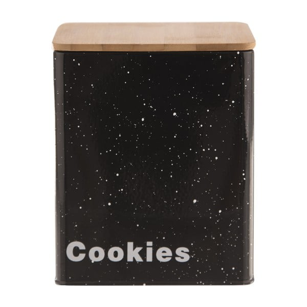 Skardinė sausainių skardinė su mediniu dangteliu Orion Mramor