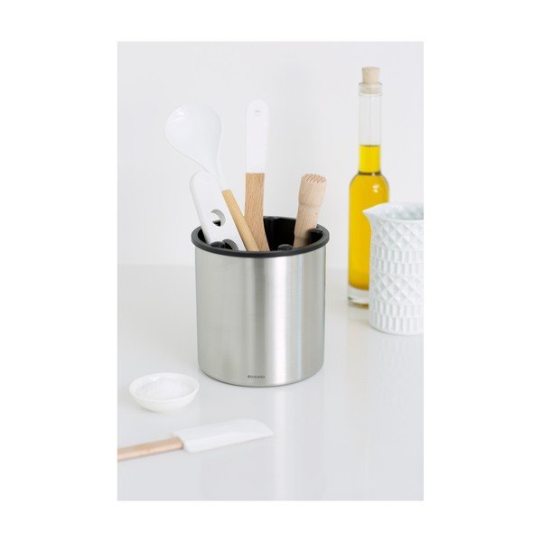 Matinės sidabrinės spalvos iš metalo stovas skalbimo reikmenims – Brabantia-image-1