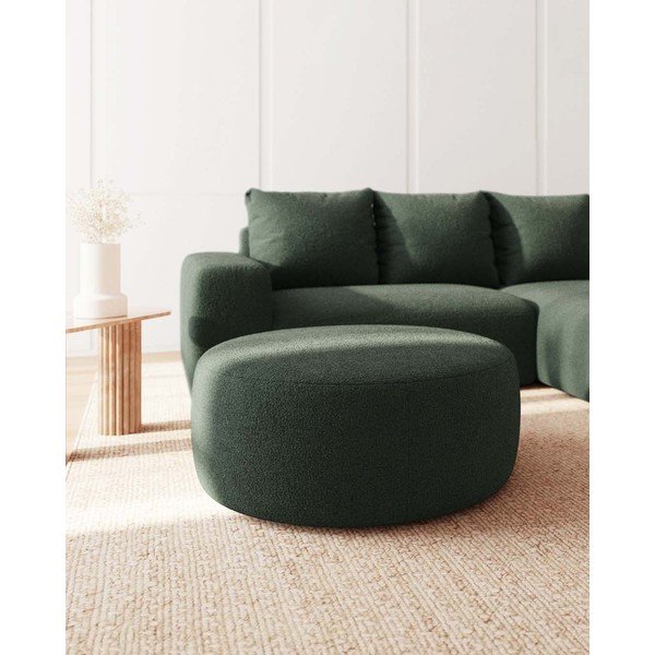 Pufas žalios spalvos iš boucle Feiro – MESONICA-image-2