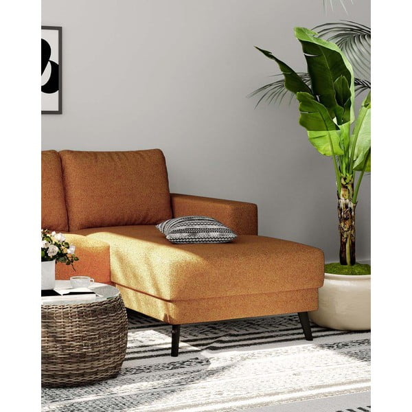 Kampinė sofa oranžinės spalvos (su dešiniuoju kampu) Fynn – Ghado-image-4