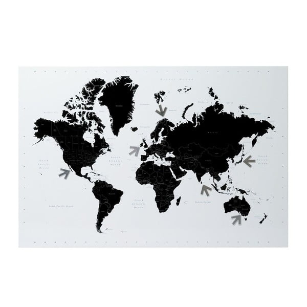 Magnetinė lenta Pasaulio žemėlapis