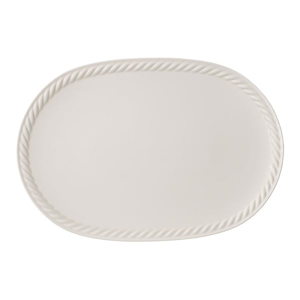 Balta porcelianinė ovali lėkštė "Villeroy & Boch Montauk", 43 x 30 cm