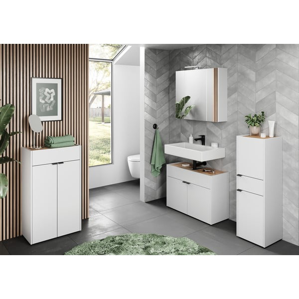 Aukšta vonios daiktadėžė baltos spalvos 60x98 cm Forano – Germania-image-1
