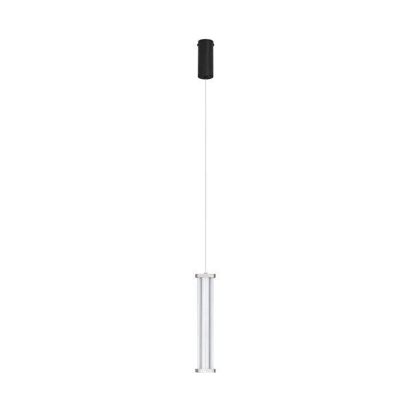 Matinės juodos spalvos/matinės sidabrinės spalvos iš metalo kabantis šviestuvas LED su pritemdymo funkcija ø 6 cm su gaubtu iš akrilo stiklo Pheme – Nova Luce
