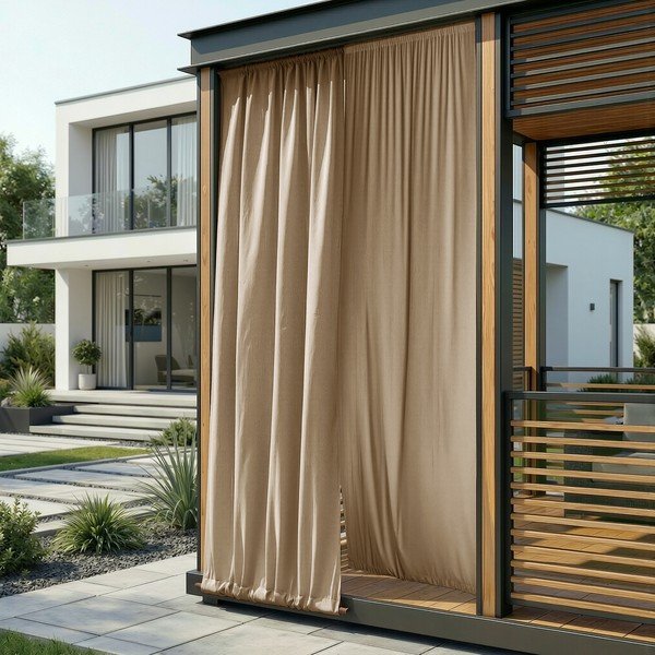 Smėlio spalvos pritemdymas (dalinis užtemimas)/lauko užuolaida Calisto – Filumi