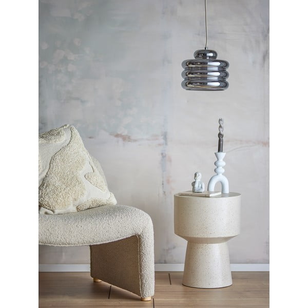 Sidabrinės spalvos kabantis šviestuvas ø 24 cm su stiklo gaubtu Spike – Bloomingville-image-1