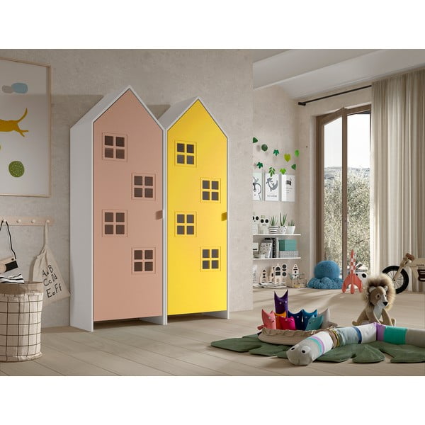 Vaikiška spinta geltonos spalvos/rožinės spalvos 115x171,5 cm CASAMI BRUGES – Vipack-image-1