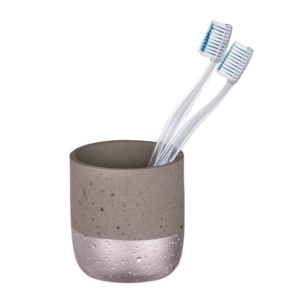 Pilkas betoninis dantų šepetėlio puodelis Wenko Mauve