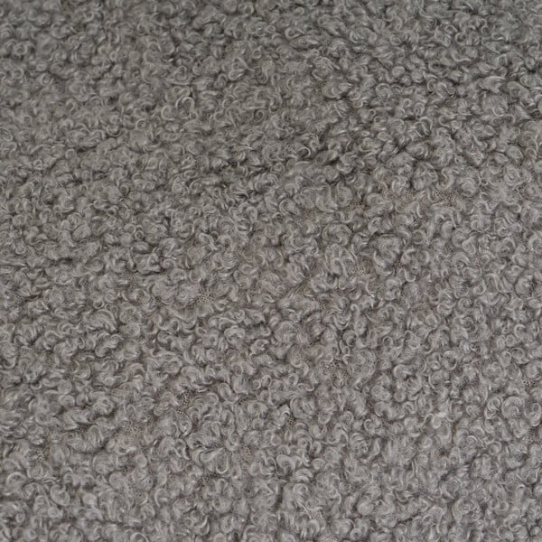 Pilkos spalvos iš sherpa vilnos antklodė ir pledas 130x160 cm Sherpa Bouclé – Casa Selección-image-3