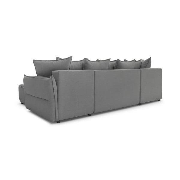 Sulankstoma kampinė sofa šviesiai pilkos spalvos (su kairiuoju kampu) Leon – Bobochic Paris-image-4