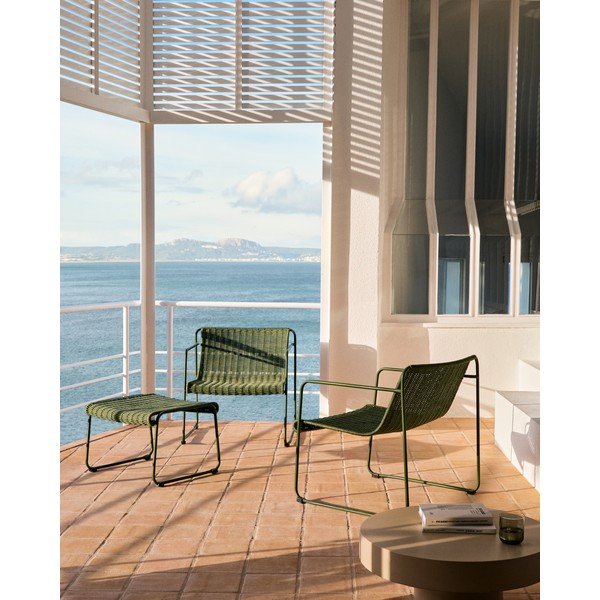 Žalios spalvos metalinis sodo krėslas Maurina – Kave Home-image-1