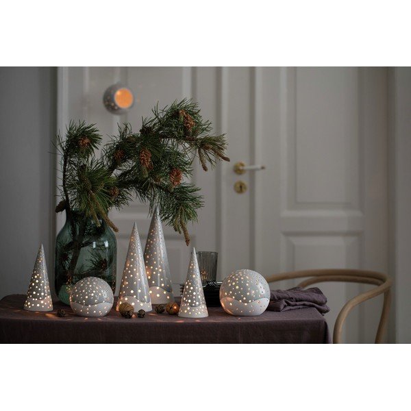 Pilko kaulinio porceliano kalėdinė žvakidė Kähler Design Nobili, ⌀ 14 cm-image-2