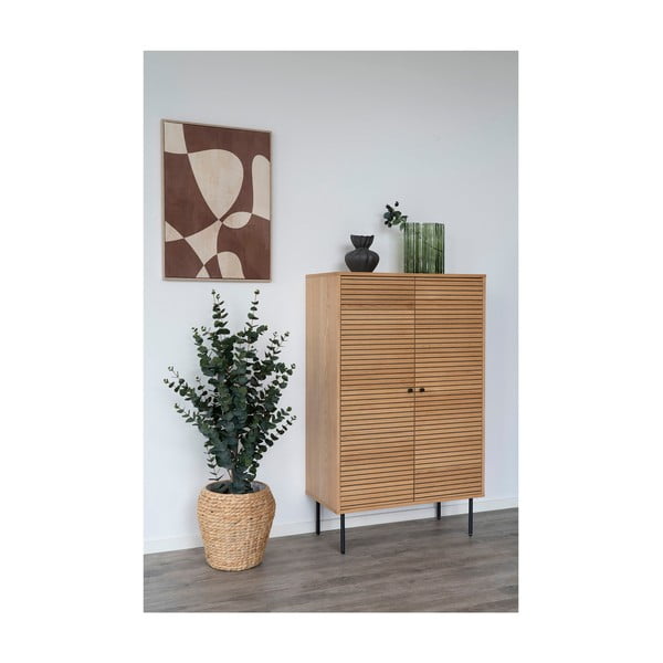 Iš stiklo  vaza žalios spalvos (aukštis 26,5 cm) – House Nordic-image-2