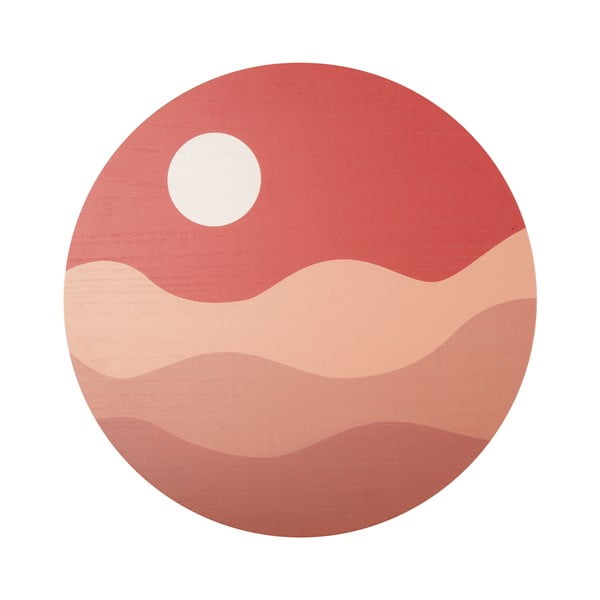 Rudos ir raudonos spalvos paveikslas PT LIVING Clay Sunset, ø 40 cm