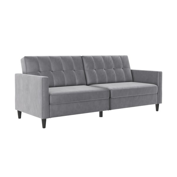 Iš velveto sofa šviesiai pilkos spalvos 203 cm Hartford – Støraa-image-2