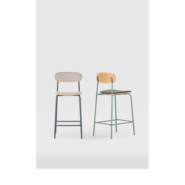 Smėlio spalvos iš audinio baro taburėtės 2 vnt. (sėdynės aukštis 65,5 cm) Saula – Marckeric-image-1