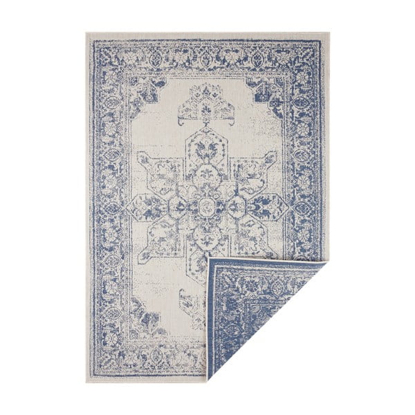 Mėlynos ir kreminės spalvos dvipusis lauko kilimas NORTHRUGS Borbon, 160 x 230 cm
