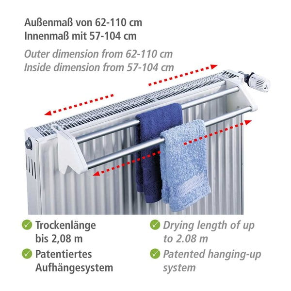 Ant radiatoriaus kabinama drabužių džiovyklė Wenko Standard-image-2