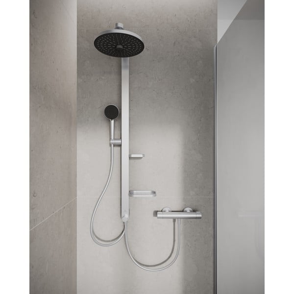 Dušo komplektas iš metalo matinės sidabrinės spalvos 110 cm ALU+ – Ideal Standard-image-4
