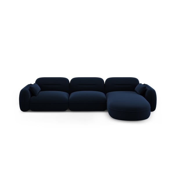 Iš velveto kampinė sofa tamsiai mėlynos spalvos (su dešiniuoju kampu) Audrey – Interieurs 86