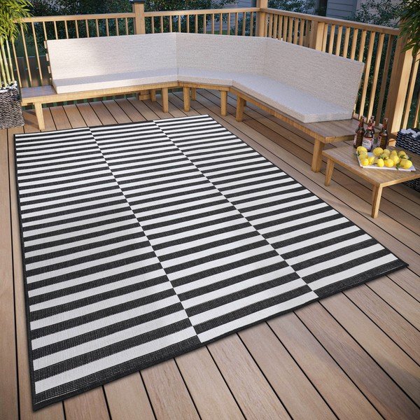 Juodos ir baltos spalvos kilimas 80x150 cm Viela – Hanse Home-image-1