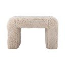 Smėlio spalvos pufas iš dirbtinio kailio Bobbie – Bloomingville