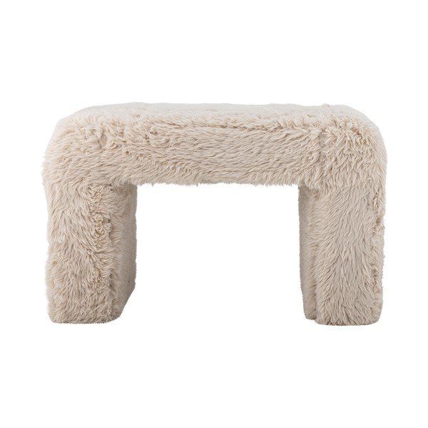 Smėlio spalvos pufas iš dirbtinio kailio Bobbie – Bloomingville