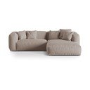Modulinė kampinė sofa smėlio spalvos (su dešiniuoju kampu) Martina – Micadoni Home