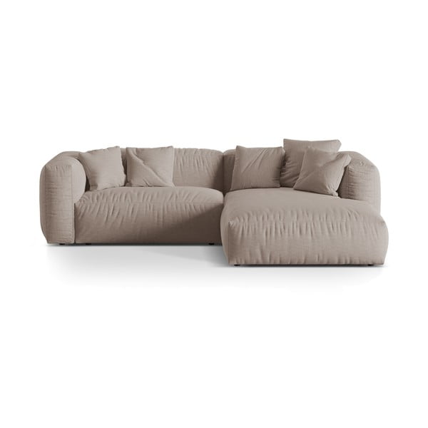 Modulinė kampinė sofa smėlio spalvos (su dešiniuoju kampu) Martina – Micadoni Home