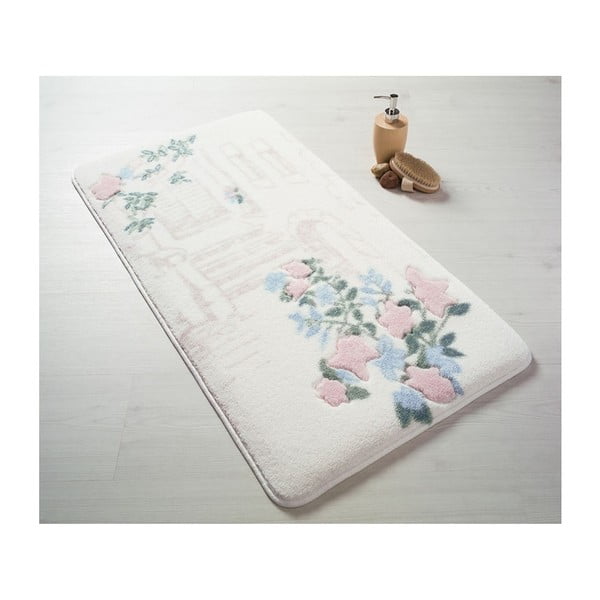 Rožinis vonios kilimėlis "Confetti" Vonios kilimėliai "Flower Garden", 57 x 100 cm