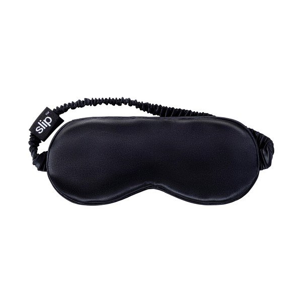Juodos spalvos iš šilko miego kaukė Black – slip