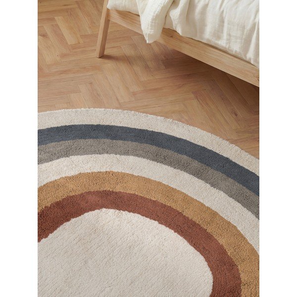 Skalbiamas/rankų darbo kreminės spalvos iš medvilnės vaikiškas kilimas 140x200 cm Snuggle Riva – Hanse Home-image-2