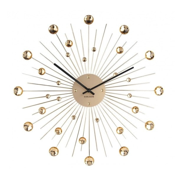Sieninis laikrodis iš auksinių kristalų Karlsson Sunburst