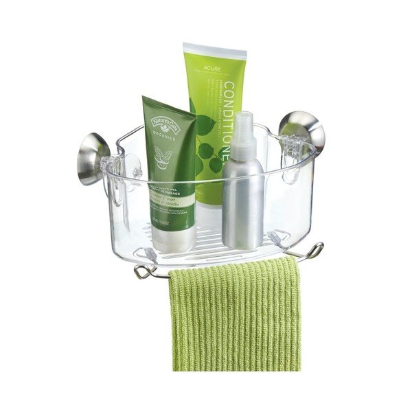 Skaidrus kampinis savaime išsiskleidžiantis krepšelis "iDesign Soap Shower-image-2