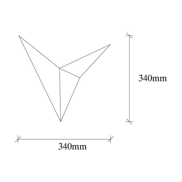 Juodos spalvos sieninė lempa Bird – Opviq lights-image-3