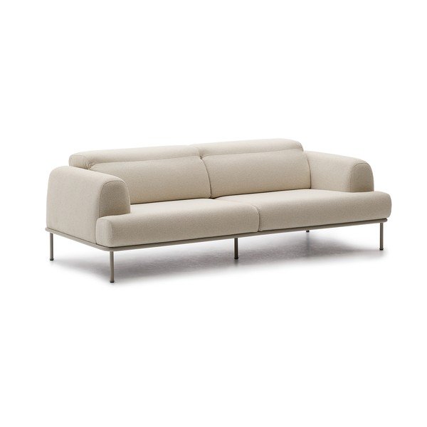 Smėlio spalvos iš šenilinio audinio sofa 234 cm Aurum – Kave Home-image-2