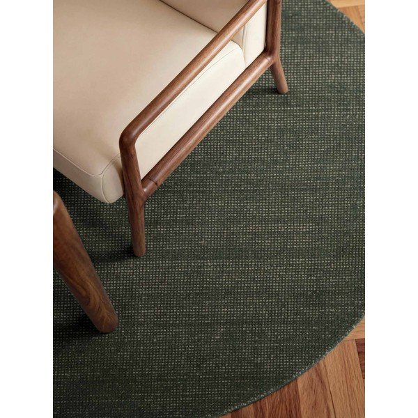 Rankų darbo tamsiai žalios spalvos iš vilnos apvalios formos kilimas ø 160 cm Greenwich – Ted Baker-image-2