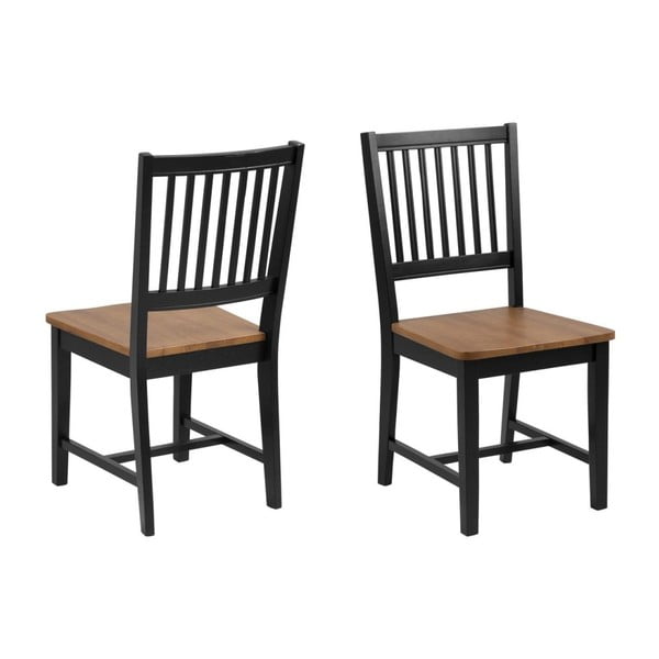 2 rudos ir juodos spalvų "Actona Brisbane" valgomojo kėdžių rinkinys