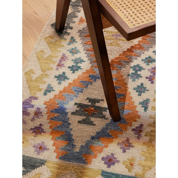 Apverčiamas/rankų darbo iš vilnos kilimas 60x190 cm Kamal Oasis – Nouristan-image-3