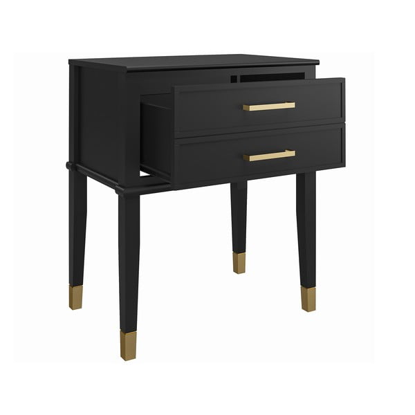 Juodos spalvos naktinis staliukas Westerleigh – CosmoLiving by Cosmopolitan-image-4