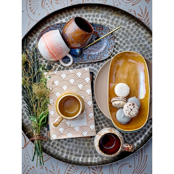 Rudos spalvos/smėlio spalvos iš keramikos puodelis 280 ml Paula – Bloomingville-image-2