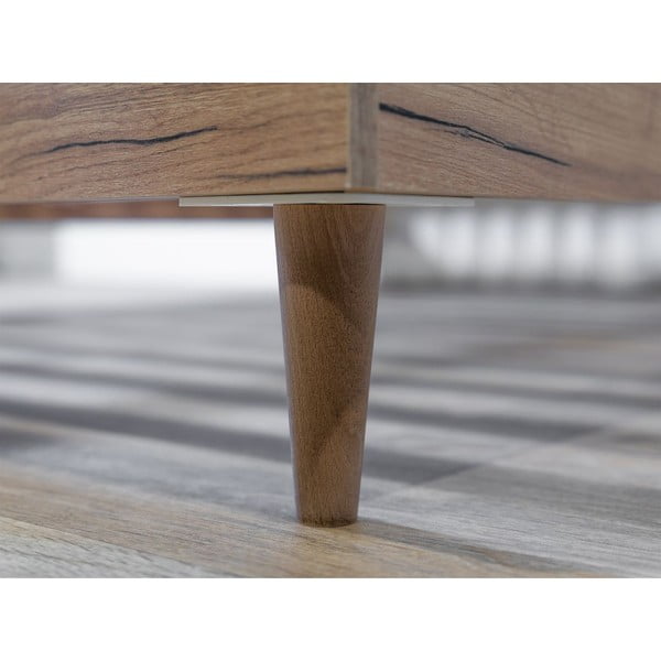 Dvigulė lova tamsiai žalios spalvos/natūralios spalvos su lovos grotelėmis 180x200 cm Oceane – Bobochic Paris-image-3