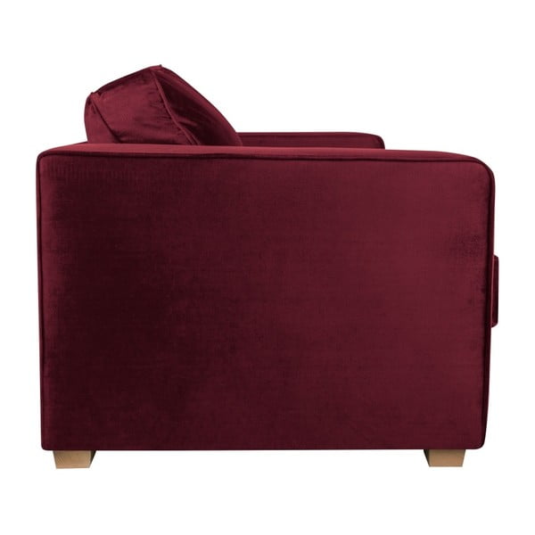 Kosmopolitinio dizaino Čikagos bordo spalvos trijų vietų sofa-image-4