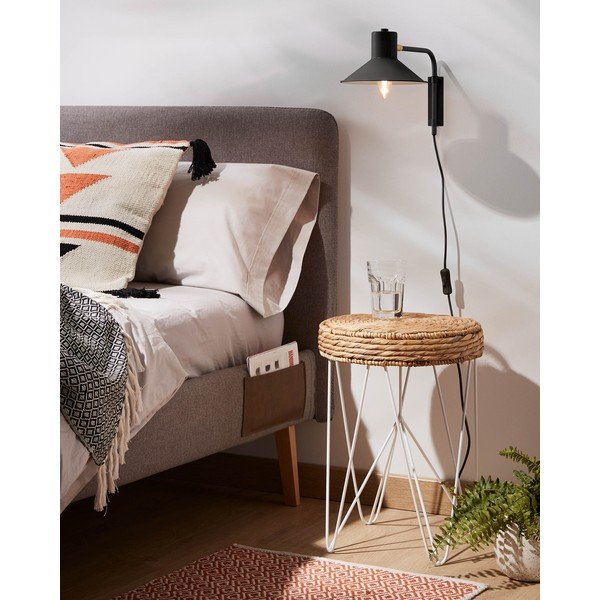 Juodos spalvos sieninė lempa ø 20 cm Aria – Kave Home-image-1