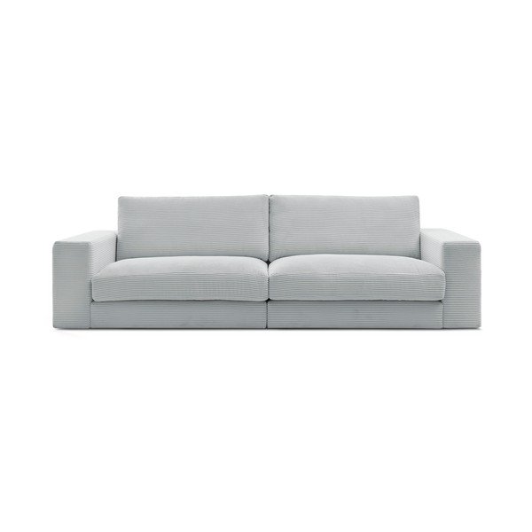 Šviesiai pilkos spalvos iš kordinio velveto sofa 274 cm Leonard – Bobochic Paris