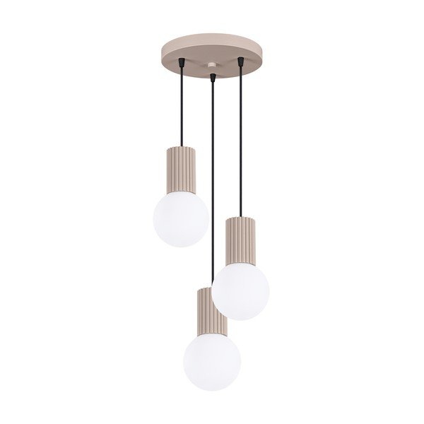Taupe spalvos kabantis šviestuvas ø 25 cm su stiklo gaubtu Orbital – Sollux