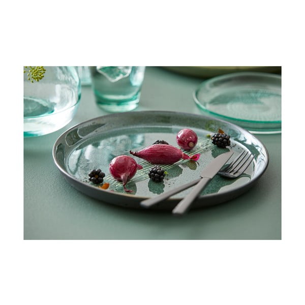 Žalios spalvos/juodos spalvos iš akmens masės lėkštė ø 27 cm Gastro Green/Black – Bitz-image-2